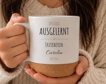 Prüfung bestanden Geschenk 2026, Tasse mit Name personalisiert für Azubis, Ausbildungsabschluss, Lehrabschluss & Absolventen, Kaffeetasse