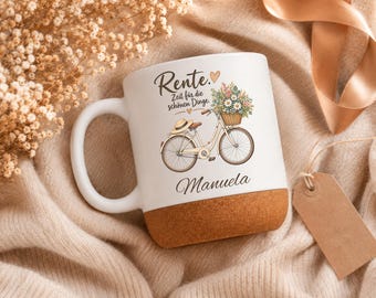 Regalo personalizado para jubilación, pensión y retiro: taza personalizada con nombre, regalo de despedida para compañeros.