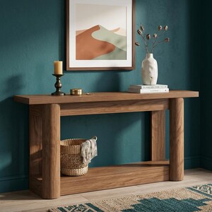 63" Narrow Console Table | Entryway Sofa Table Behind Couch | Long Living Room Hall Table | Modern Home Furniture Gift