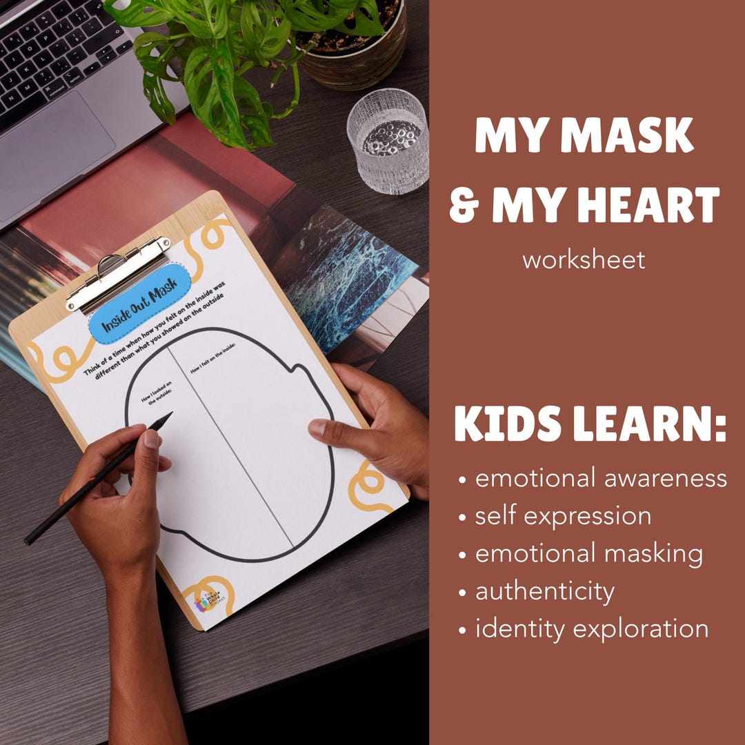 Inside Outside Mask Worksheet.pdf Inside-out Mask Worksheet: Kids' Social Emotional Learning Activity ...