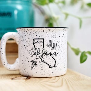 FREE Shipping California Campfire Mug 15 Oz Camp Mug Coffee Mug California Gift State Mug Dishwasher Safe The Golden State image 1