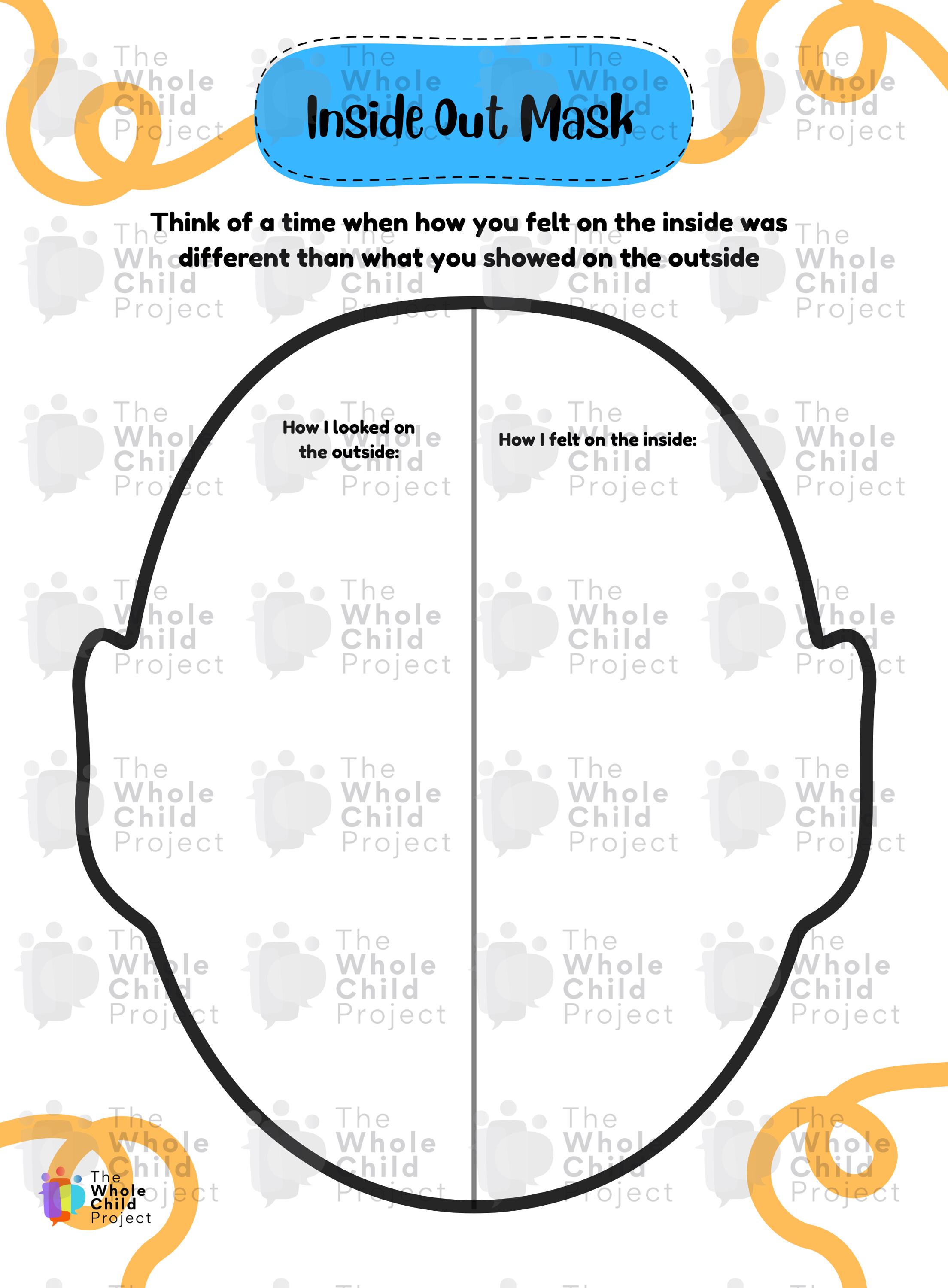 Inside Outside Mask Worksheet.pdf Inside-out Mask Worksheet: Kids' Social Emotional Learning Activity ...