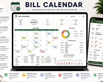 Monatlicher Rechnungs-Tracker Tabelle Rechnungszahlungsplaner Persönlicher Rechnungs-Veranstalter Monatlicher Rechnungskalender Google Sheets Budgetplaner Ausgaben