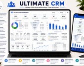Client Management Spreadsheet CRM Dashboard Lead Tracker Google Sheets Small Business Customer Management Template Sales Tracker
