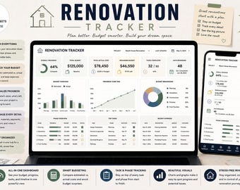Home Renovation Tracker Spreadsheet Remodel Haushaltsplaner Haus Renovation Kosten Estimator Projektzeitplan Vorlage Google Sheets Home