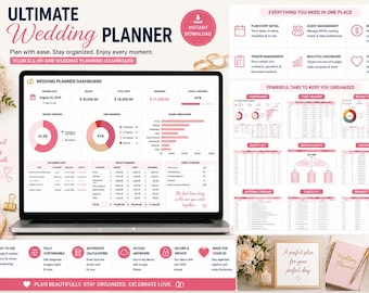 Hochzeitsplaner Google Sheets Vorlage, Hochzeitsbudgetplaner, Hochzeitscheckliste, Brautplaner, Hochzeitsplaner