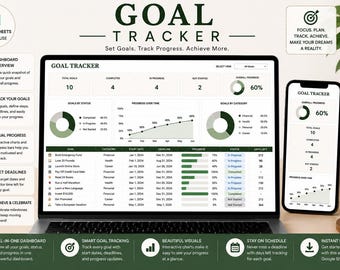 Smart-Goal-Tracker Ziele Planer Ziele Tracker Ziele Tabelle Smart-Goals-Vorlage Ziel Einstellung Google Sheets