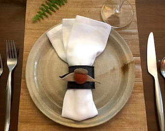 Wool Felt Acorn Napkin Ring: Handmade Fall Table Decor