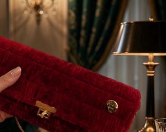 Nidastylebags, bordo kanvas çanta, astarlı