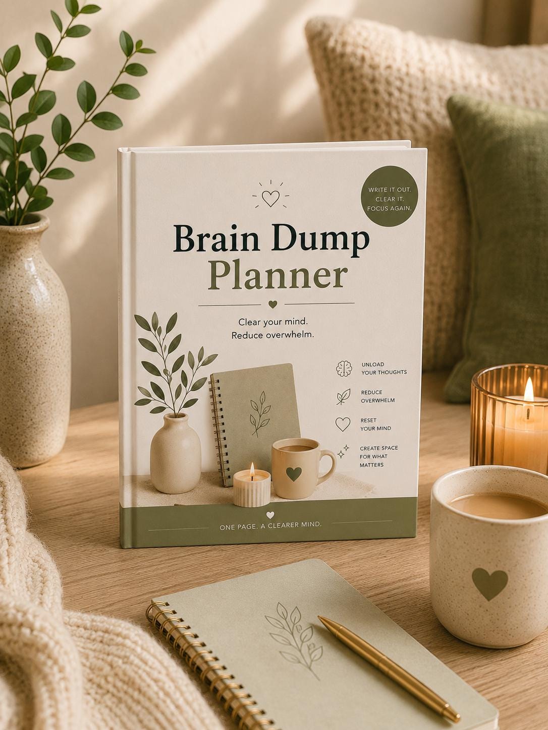 Brain Dump Planner Printable | ADHD Mental Reset Pdf | Overthinking ...