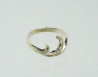 Sterling Silber Welle Ring