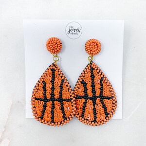 Beaded Basketball Mom Earrings Beaded Basketball Mom Earrings