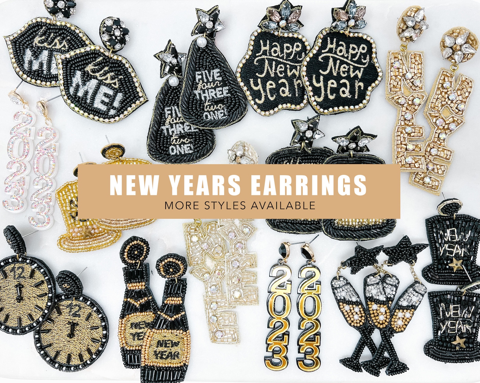 New Years Eve Earrings Happy NYE Earrings 2023 Earrings New Etsy