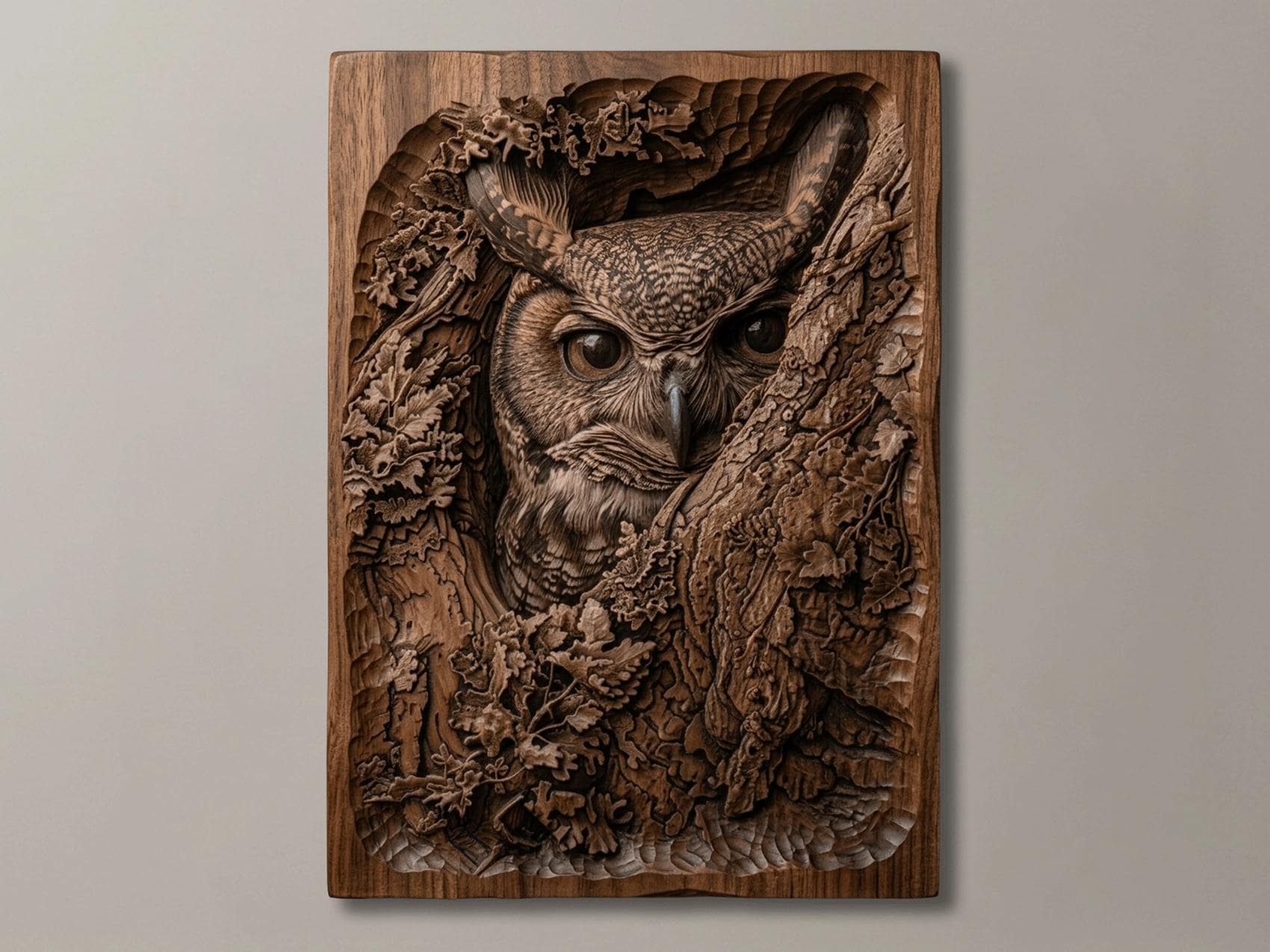 フクロウの木彫り - Etsy 日本