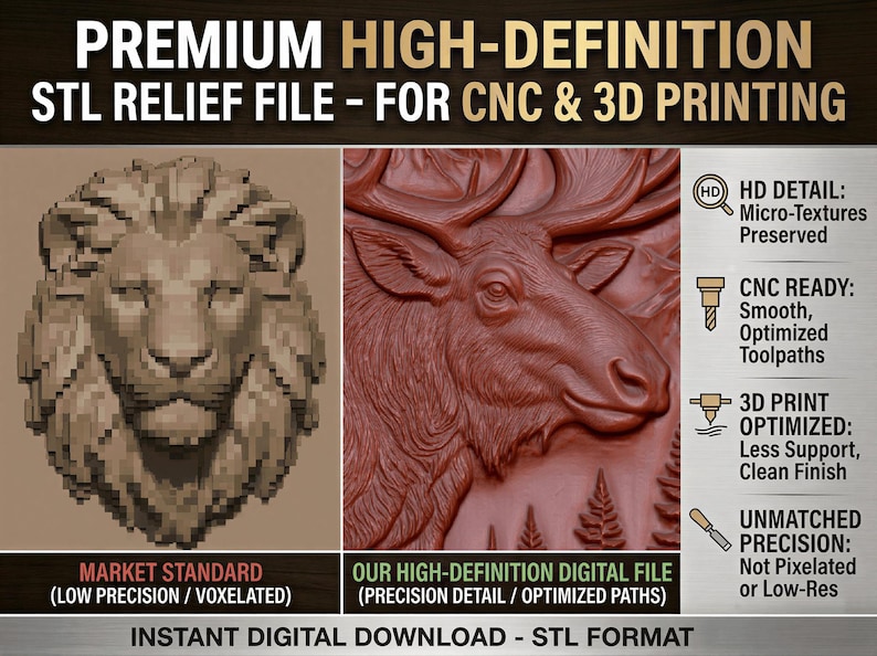 Gear Chain Wood 3D Relief STL | Gothic Wall Decor | Steampunk Man Cave Art | CNC Router & 3D Print File image 5