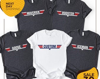 Custom Maverick Goose Viper Shirt | Custom Name Shirt | Grunge Effect Shirt | Custom Logo Shirt | Maverick Shirt