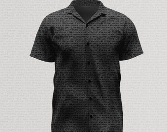 Klingon Proverbs Batleth Steel Gray Casual Button Up