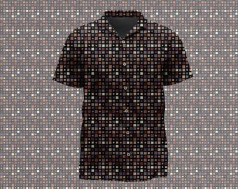 Romulan Brown Uniform TNG Nemesis Costume Inspired Casual Button  Up Hawaiian Shirt Button Down