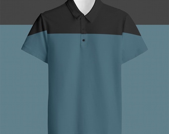 TNG Science Uniform Polo Shirt Costume Inspired Button Down