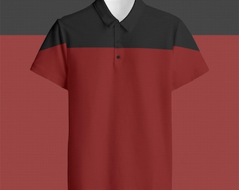 TNG Command Uniform Polo Shirt Costume Inspired Button Down