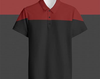 VOY Command Uniform Polo Shirt Costume Inspired Button Down