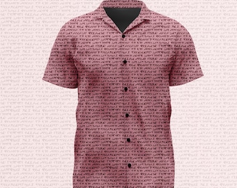 Klingon Proverbs Bloodwine Light Red Casual Button Up