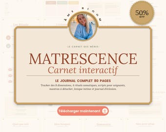 Journal Maternité, Cahier Jeune Maman, PDF Imprimable et digital, Rituels Devenir Mère, Cadeau Post-Partum, Téléchargement Immédiat A4