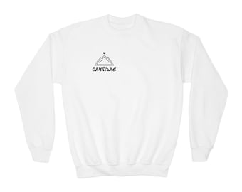 Jugend Berg Sweatshirt mit Rundhalsausschnitt - Graffiti Crescent Moon Design