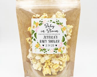 Baby in Bloom Shower Favors: Personalized Treat Bags, Pack of 6