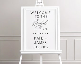 Printed for you Modern Bridal Shower Welcome Sign -  - NO frame or easel is included