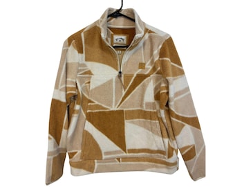 Sudadera Billabong para mujer, multicolor, polar, con cremallera de 1/4, talla S, Cabincore