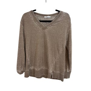 Jack & Delaney Anthropologie V-Neck Weekender Sweatshirt Women's Relaxed Top S Bild 1