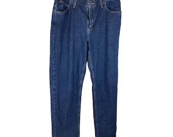 Wrangler Blues - Jean pour papa décontracté taille 10, taille haute, coupe semi-évasée pour femme