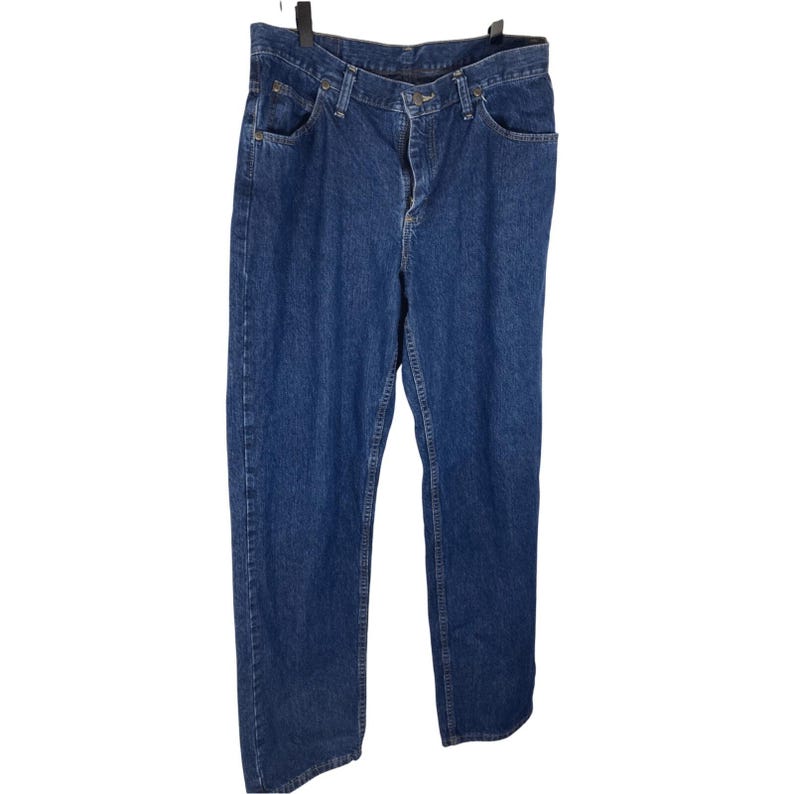 Jeansy damskie Wrangler Blues w rozmiarze 10 Tall Bootcut Denim z prostymi nogawkami i luźnymi nogawkami typu „tato” zdjęcie 1