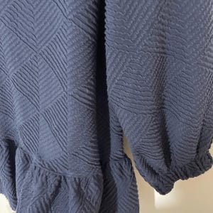 Maeve by Anthropologie Mikayla Peplum Lagenlook Minimalist Preppy Navy Top SZ S image 7