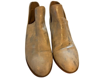 Botines Corkys Boutique Wayland blancos metalizados plateados, talla 9, estilo Western Festival