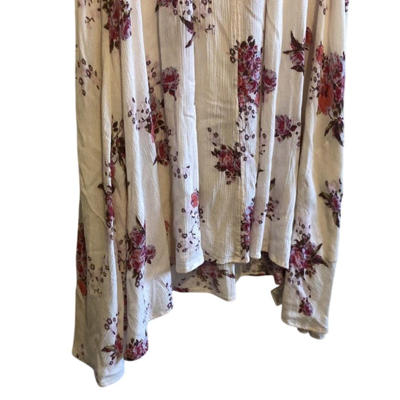 Free People Boho  Western Bloomcore Tunic Floral Flowy Peephole Tank Dress SZ XS image 3