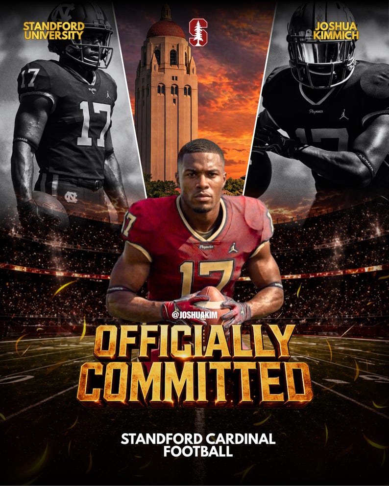 College Commitment Template Canva | Editable Athlete Signing Day ...