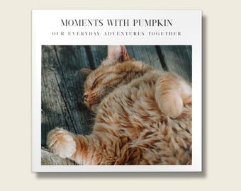 Custom Pet Photo Book Moments With Pumpkin Personalized Cat Photo Album Custom Pet Memory Book Cat Lover Gift Pet Keepsake Photo Book