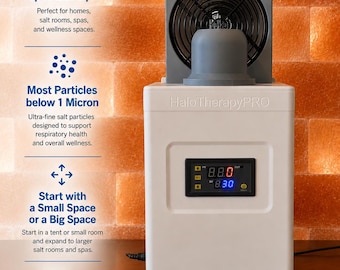 HaloTherapyPRO® Halogenerator | Dry Salt Therapy Machine | Home Salt Room | Halotherapy Generator | Wellness Spa Equipment