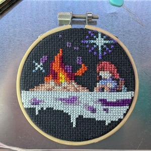 Celeste Cross Stitch Pattern - Madeline at Rest