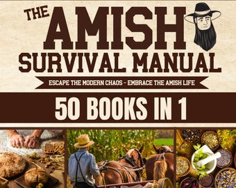 Volledige Amish Survival Manual Hardcover, Zelfvoorziening Off Grid Living Herbal Remedies Guide