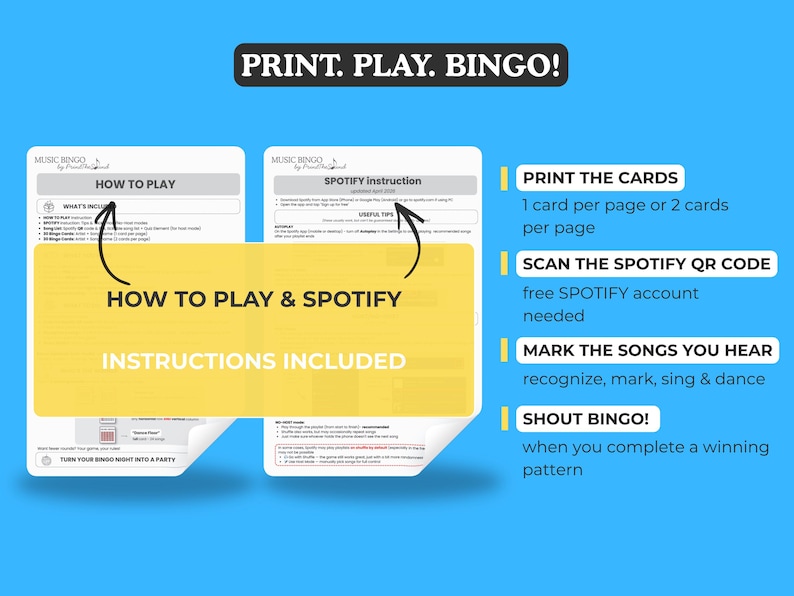 BOY BANDS Music Bingo, 30 Printable Cards, 3 Eras Classic Millennial K-Pop, Summer Game, Birthday Party, Spotify Playlist, Instant Download image 3