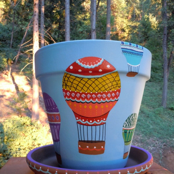 Hand Painted Flower Pot