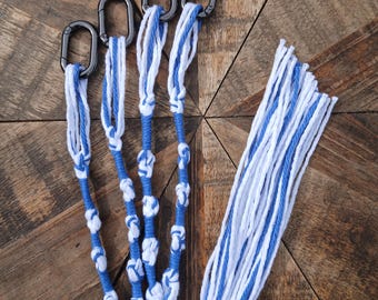Tzitzit, borlas, 10-5-6-5, 100% algodón, juego de 4, 14", hecho a mano, con clips