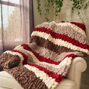 Harvest Plaid chunky blanket pattern