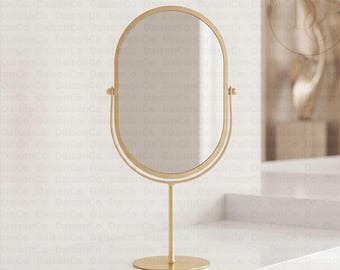 Espejo de tocador giratorio, espejo de maquillaje para decoración de dormitorio, espejo de escritorio para vestirse, regalo para ella,