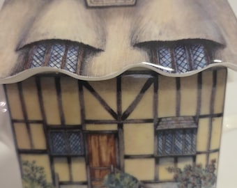 James Sadler "Anne Hathaway's Cottage" 2 cup china teapot part of the country cottage collection