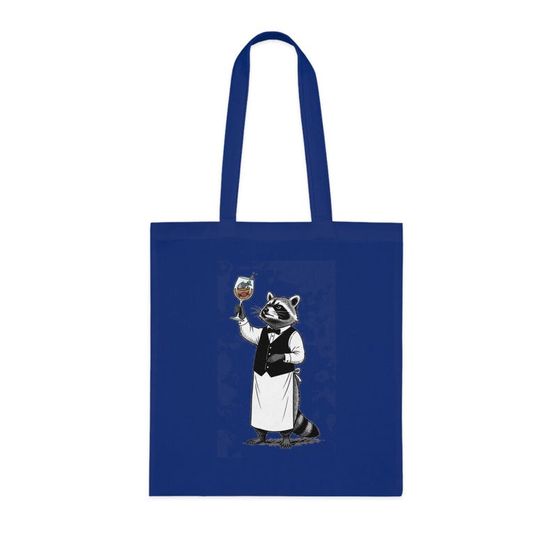 Trash Panda Sommelier Einkaufstasche - Waschbär Wein Humor Geschenk Bild 3