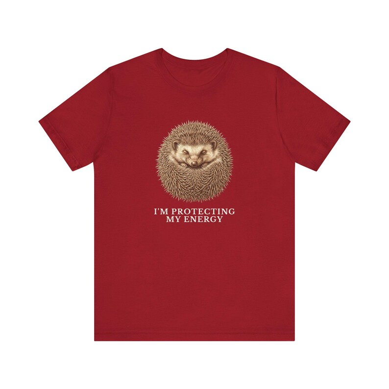 Protecting My Energy Hedgehog T-Shirt Bild 19